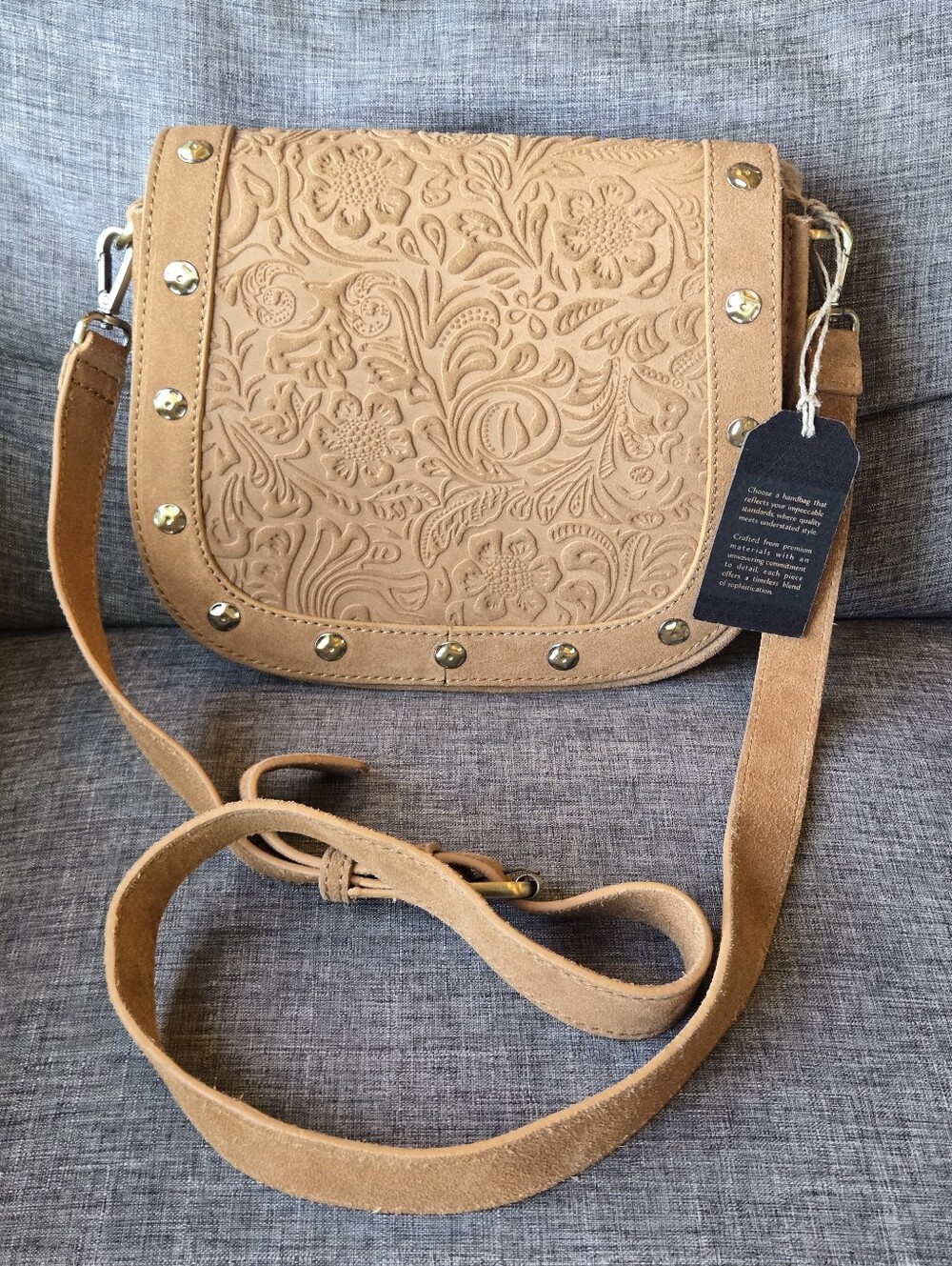 Genuine Suede saddle bag * RARE! Tags Attached